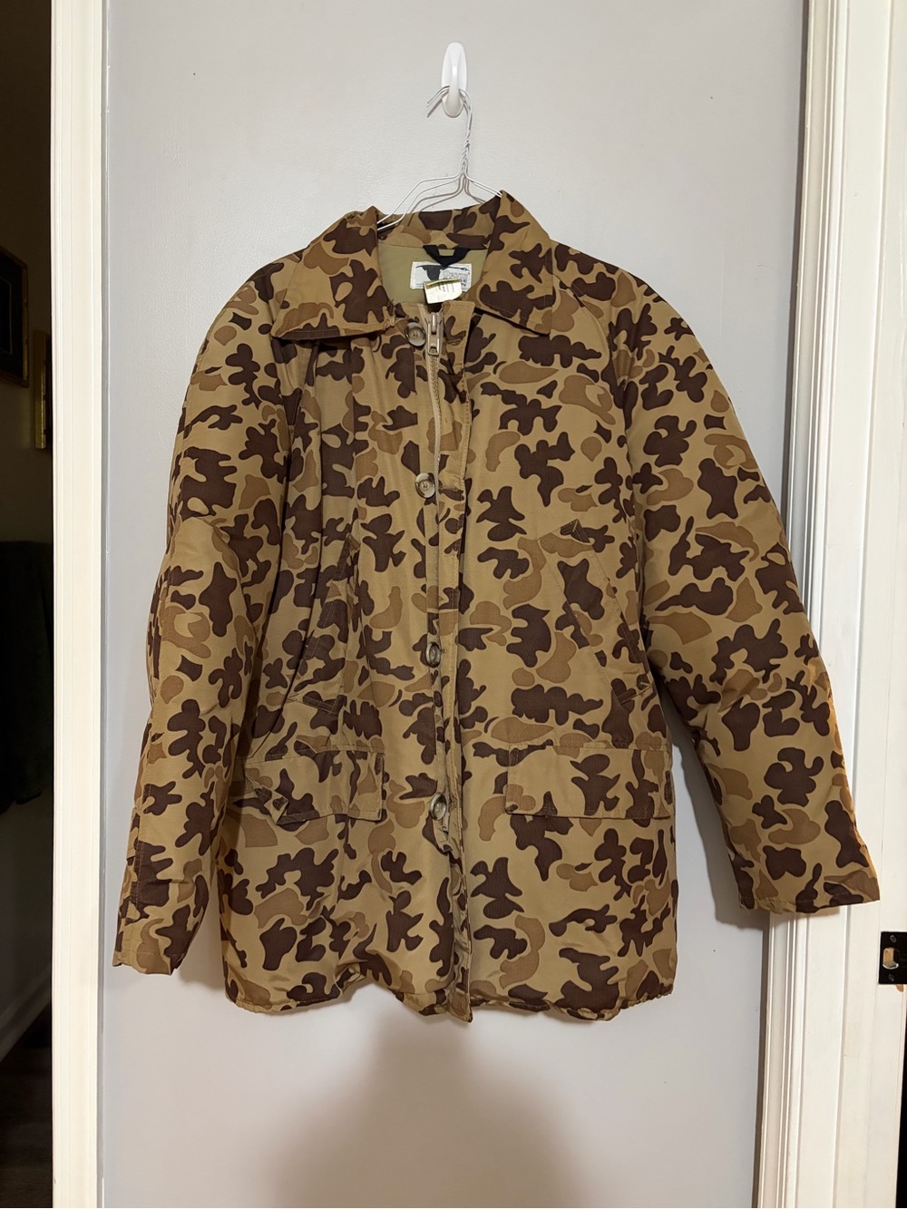 Vintage Orvis Goose Down Camo Coat Size XL